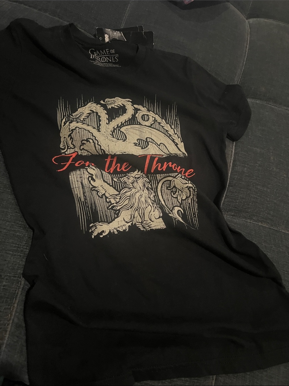 Hot Topic Black Game of Thrones 'For the Throne' Graphic Tee